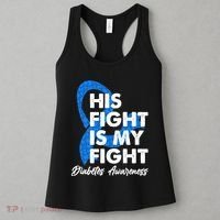 His Fight Is My Fight Diabetes Awareness Women's Tank Top thumb 3