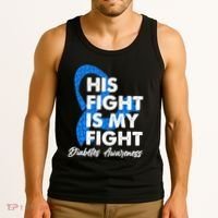 His Fight Is My Fight Diabetes Awareness Tank Top thumb 3