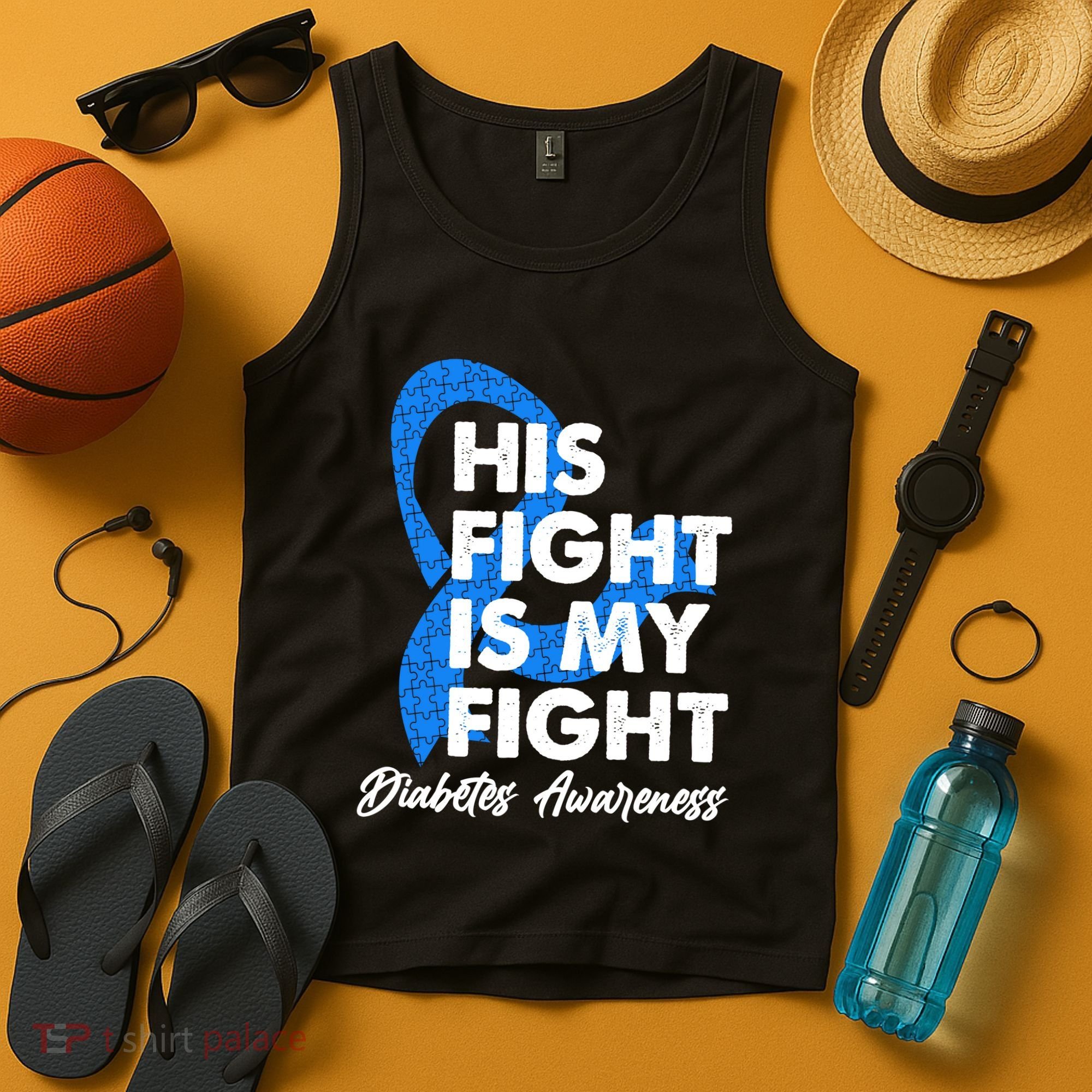His Fight Is My Fight Diabetes Awareness Tank Top