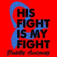 His Fight Is My Fight Diabetes Awareness Santa Hat thumb 1