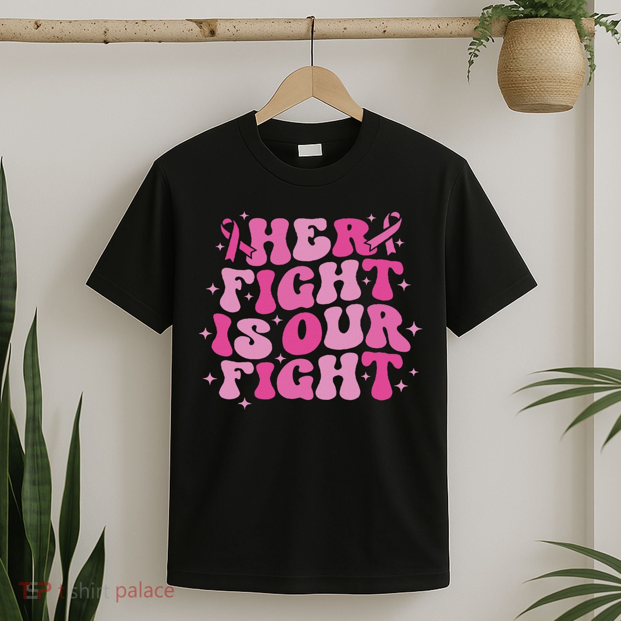 Her Fight Is Our Fight October Breast Cancer Awareness T-Shirt