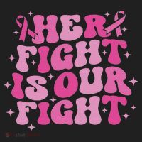 Her Fight Is Our Fight October Breast Cancer Awareness Beanie thumb 2