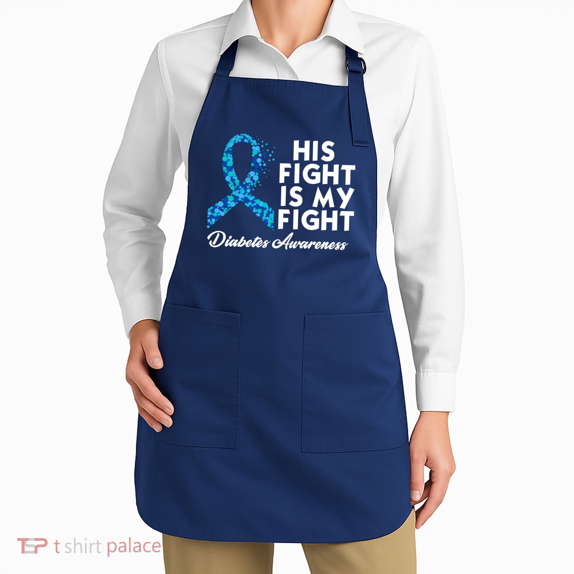 His Fight Is My Fight Diabetes Awareness Apron