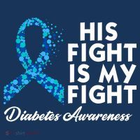His Fight Is My Fight Diabetes Awareness Women's Hoodie thumb 2