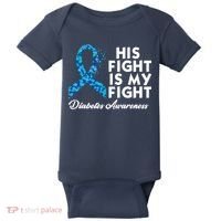 His Fight Is My Fight Diabetes Awareness Baby Bodysuit thumb 0