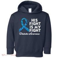 His Fight Is My Fight Diabetes Awareness Toddler Hoodie thumb 0