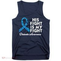 His Fight Is My Fight Diabetes Awareness Tank Top thumb 0