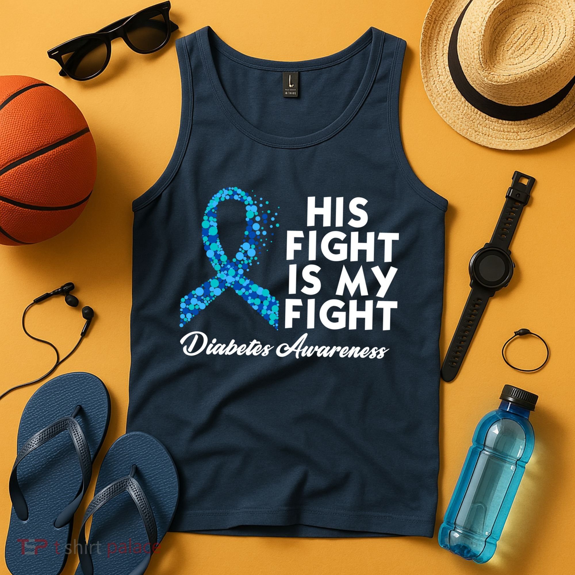 His Fight Is My Fight Diabetes Awareness Tank Top