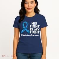 His Fight Is My Fight Diabetes Awareness Women's T-Shirt thumb 4