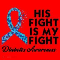 His Fight Is My Fight Diabetes Awareness Santa Hat thumb 1