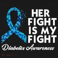 Her Fight Is My Fight Diabetes Awareness Ornament thumb 1