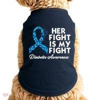Her Fight Is My Fight Diabetes Awareness Doggie Tank thumb 0