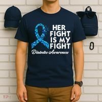 Her Fight Is My Fight Diabetes Awareness T-Shirt thumb 6