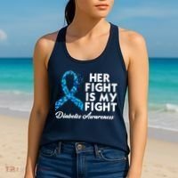 Her Fight Is My Fight Diabetes Awareness Women's Tank Top thumb 2