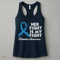 Her Fight Is My Fight Diabetes Awareness Women's Tank Top thumb 3