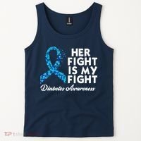 Her Fight Is My Fight Diabetes Awareness Tank Top thumb 2