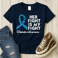 Her Fight Is My Fight Diabetes Awareness Women's T-Shirt thumb 3
