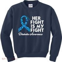 Her Fight Is My Fight Diabetes Awareness Kids Sweatshirt thumb 0