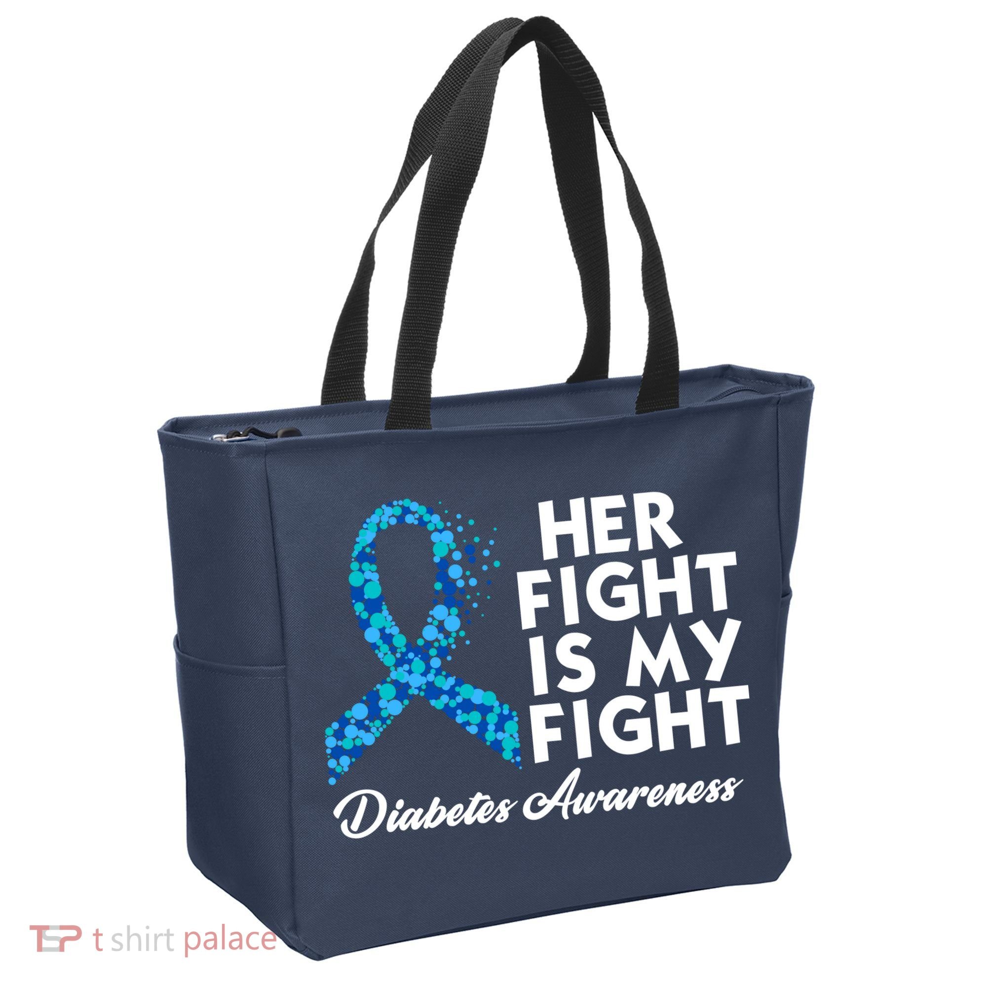 Her Fight Is My Fight Diabetes Awareness Tote Bag