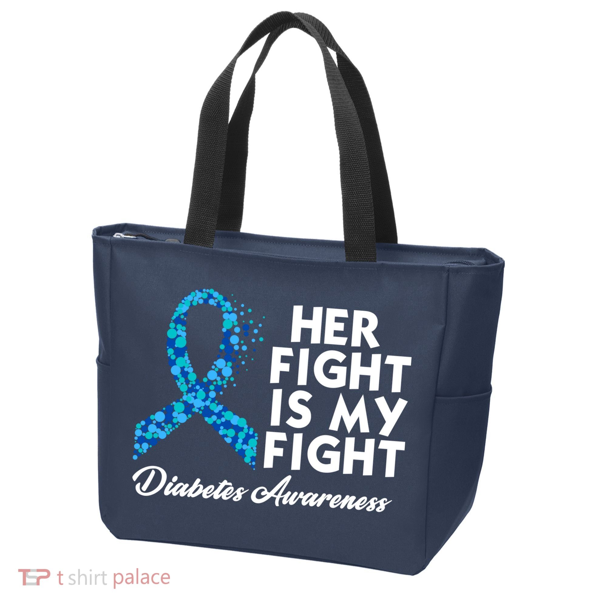 Her Fight Is My Fight Diabetes Awareness Tote Bag