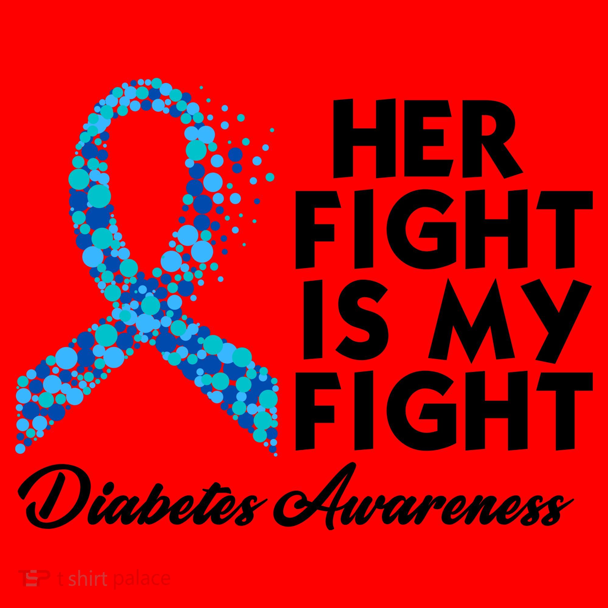 Her Fight Is My Fight Diabetes Awareness Santa Hat