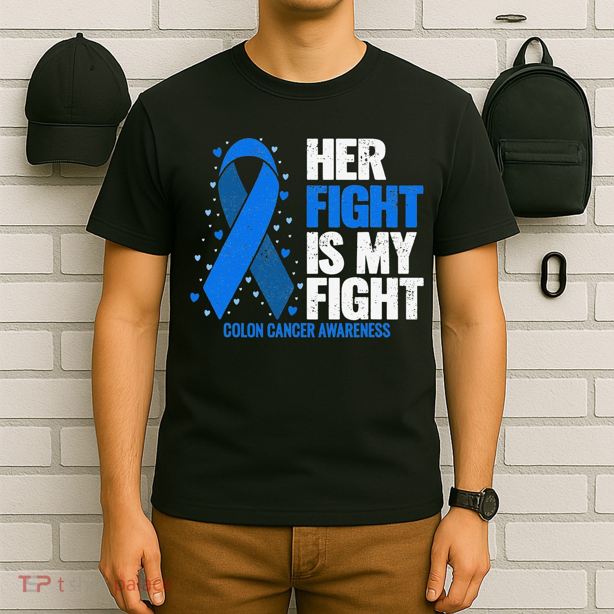 Her Fight Is My Fight Colon Cancer Awareness T-Shirt