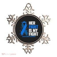 Her Fight Is My Fight Colon Cancer Awareness Ornament thumb 0
