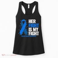 Her Fight Is My Fight Colon Cancer Awareness Women's Tank Top thumb 0