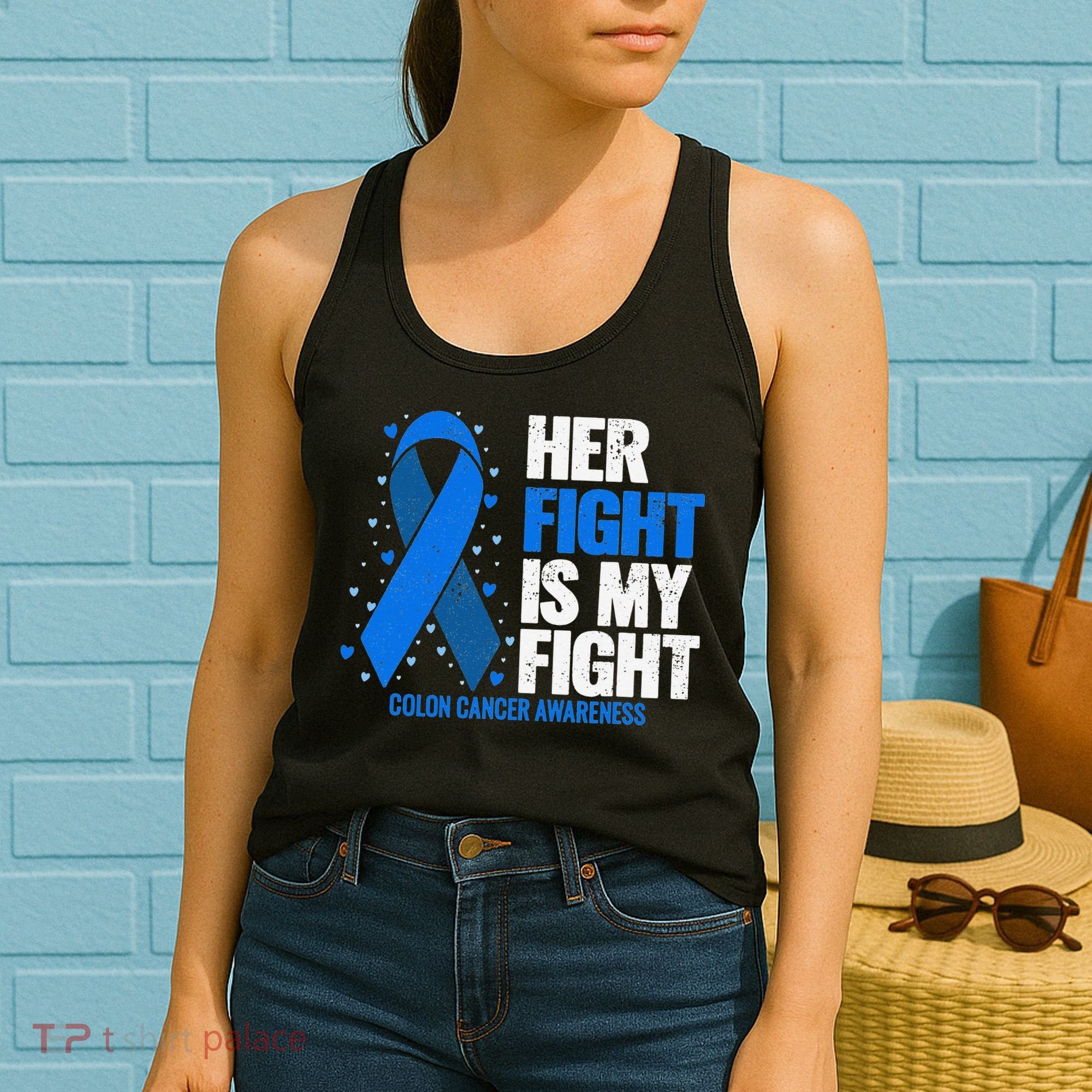 Her Fight Is My Fight Colon Cancer Awareness Women's Tank Top