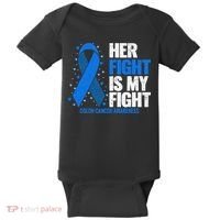 Her Fight Is My Fight Colon Cancer Awareness Baby Bodysuit thumb 0
