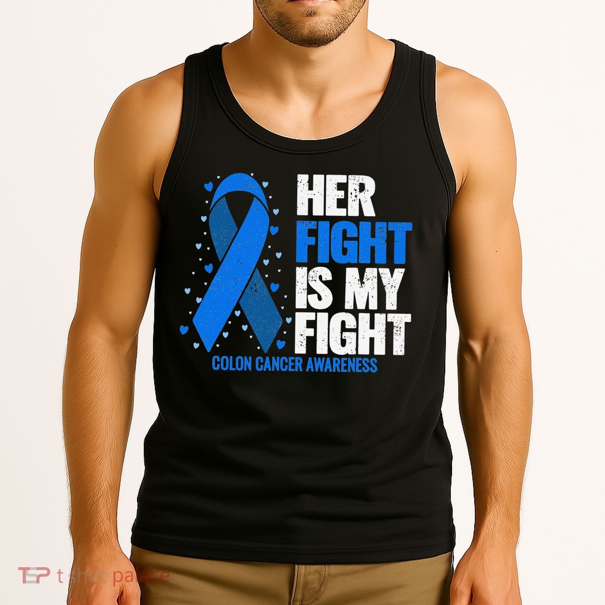 Her Fight Is My Fight Colon Cancer Awareness Tank Top