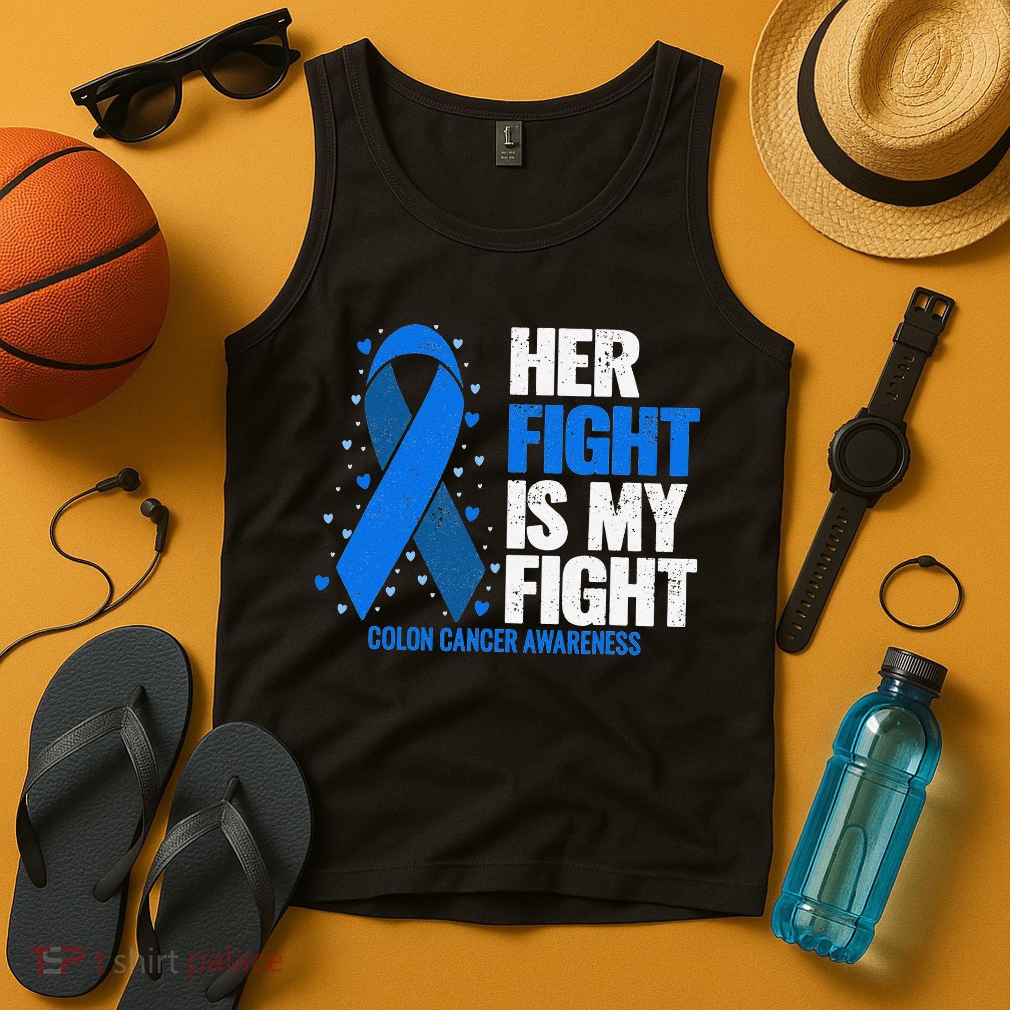 Her Fight Is My Fight Colon Cancer Awareness Tank Top