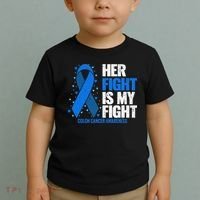 Her Fight Is My Fight Colon Cancer Awareness Toddler T-Shirt thumb 2