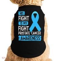 His Fight Is My Fight Prostate Cancer Awareness Support Doggie Tank thumb 0