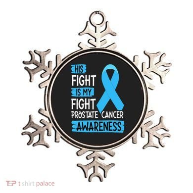 His Fight Is My Fight Prostate Cancer Awareness Support Ornament