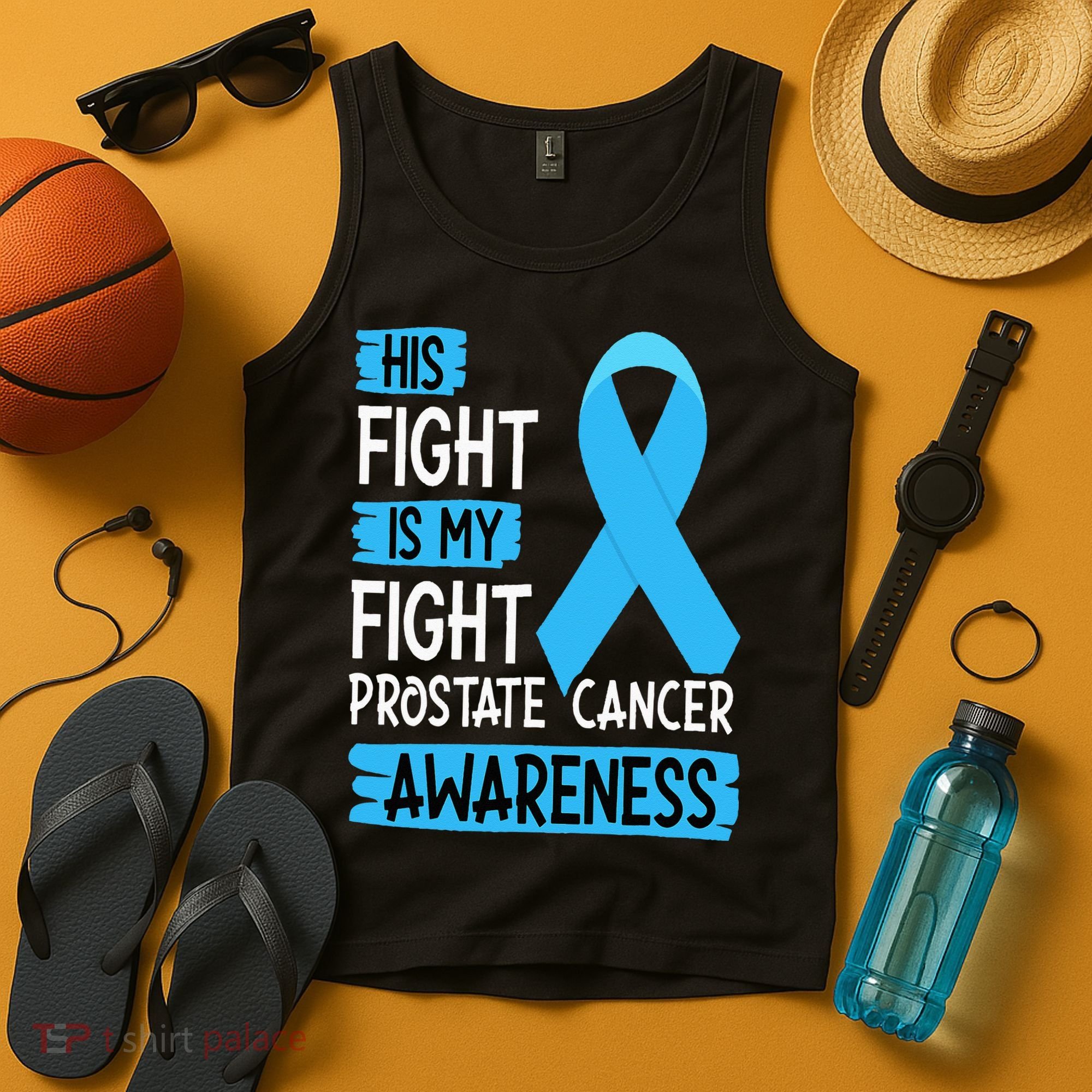 His Fight Is My Fight Prostate Cancer Awareness Support Tank Top