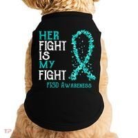 Her Fight Is My Fight Ptsd Awareness Funny Gift Doggie Tank thumb 0