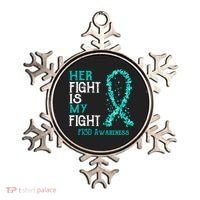 Her Fight Is My Fight Ptsd Awareness Funny Gift Ornament thumb 0