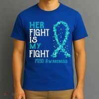 Her Fight Is My Fight Ptsd Awareness Funny Gift T-Shirt thumb 3