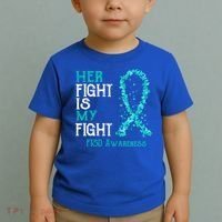 Her Fight Is My Fight Ptsd Awareness Funny Gift Toddler T-Shirt thumb 2