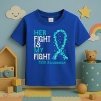 Her Fight Is My Fight Ptsd Awareness Funny Gift Toddler T-Shirt thumb 3
