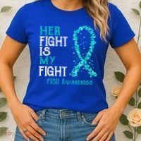 Her Fight Is My Fight Ptsd Awareness Funny Gift Women's T-Shirt thumb 2