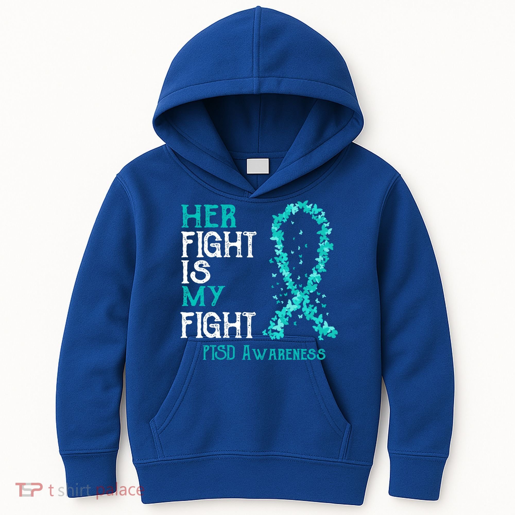 Her Fight Is My Fight Ptsd Awareness Funny Gift Kids Hoodie