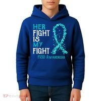 Her Fight Is My Fight Ptsd Awareness Funny Gift Kids Hoodie thumb 4