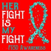 Her Fight Is My Fight Ptsd Awareness Funny Gift Santa Hat thumb 1