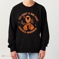 Her Fight Is Our Fight Leukemia Awareness Women's Sweatshirt thumb 0