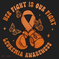 Her Fight Is Our Fight Leukemia Awareness Women's Sweatshirt thumb 2