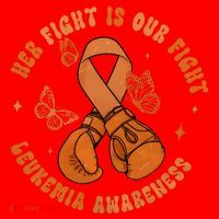 Her Fight Is Our Fight Leukemia Awareness Santa Hat thumb 1