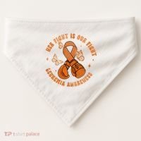 Her Fight Is Our Fight Leukemia Awareness USA-Made Doggie Bandana thumb 0
