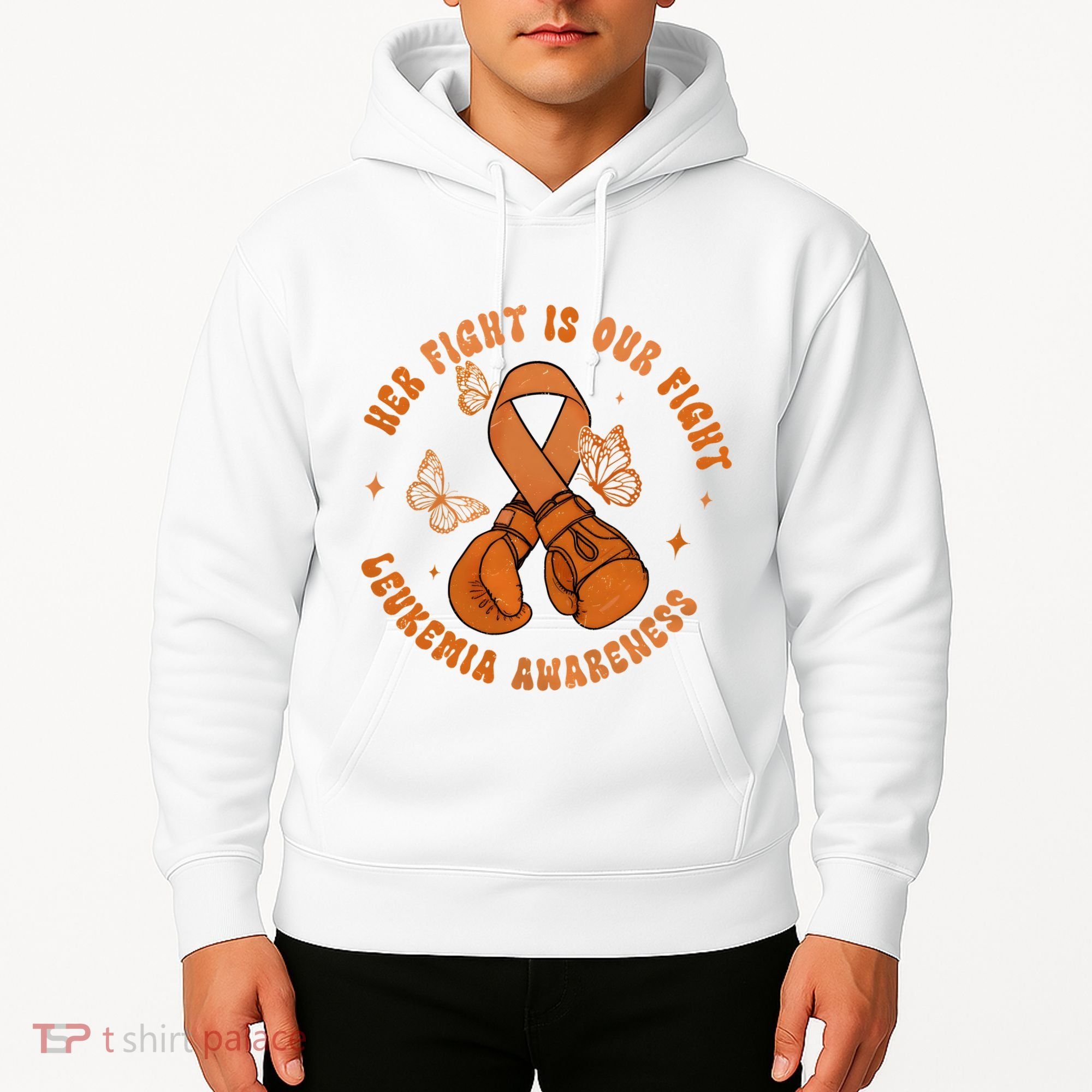 Her Fight Is Our Fight Leukemia Awareness Hoodie